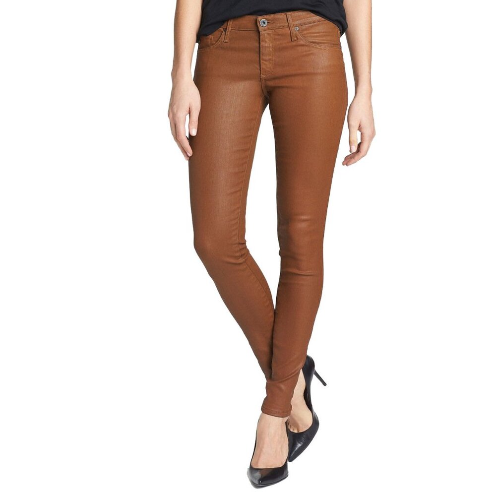 AG Adriano Goldschmied, Absolute Coated Denim Legging, Bear Bee, Size 24, NWT